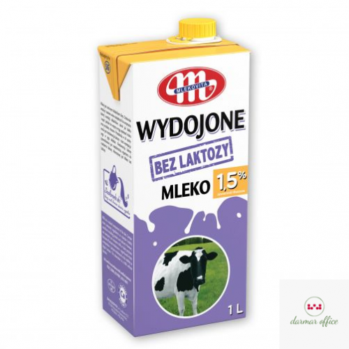 Mleko WYDOJONE UHT bez laktozy 1,5% 1l
