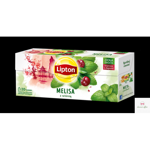 Herbata LIPTON MELISA Z WIŚNIĄ 20t ziołowa