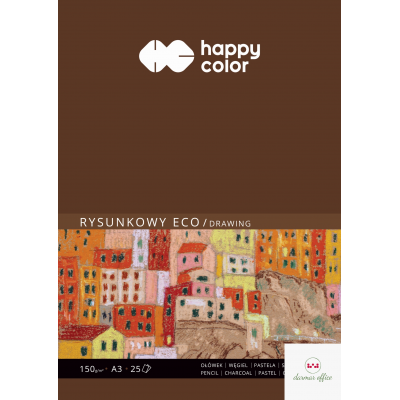 Blok rysunkowy ECO art A3 25ark. 150g.200g HA 3715 3040-A25 HAPPY COLOR