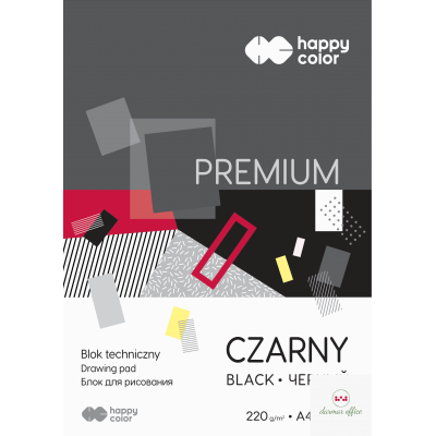 Blok techniczny PREMIUM czarny A4 220g HA 3722 2030-9