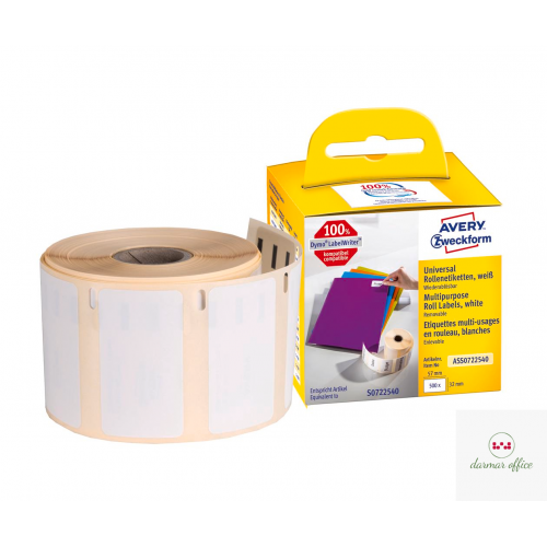 Etykiety uniwersalne ASS0722540 32x57 500 et. w rolce do termodruku, usuwalne, białe