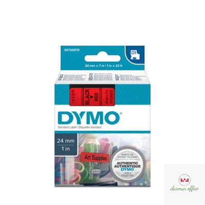 Taśma DYMO D1 - 24 mm x 7 m, czarny / czerwony S0720970 do drukarek etykiet