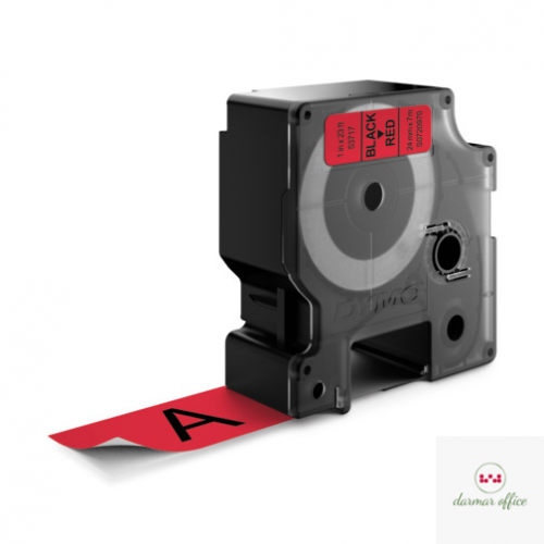 Taśma DYMO D1 - 24 mm x 7 m, czarny / czerwony S0720970 do drukarek etykiet