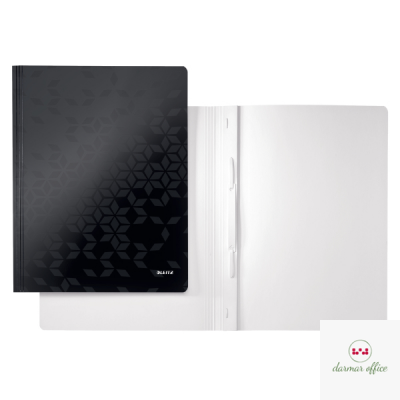 Skoroszyt kartonowy WOW Leitz, czarny 30010095