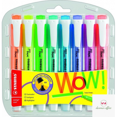 Zakreślacz STABILO SWING COOL zestaw 8szt. w etui 275/8-3