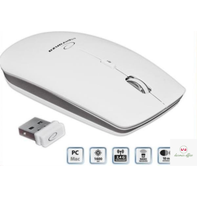 Mysz bezprzewodowa 2.4GHZ optyczna USB SATURN biała EM120W ESPERANZA