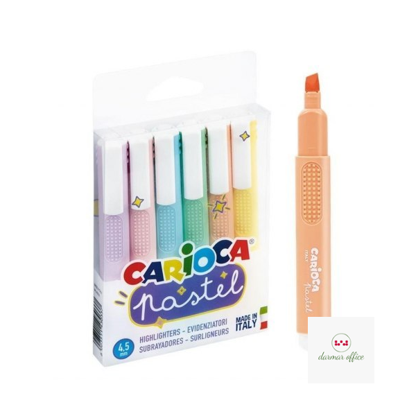 Zakreślacz pastelowy CARIOCA 6 kolorów 160-2224