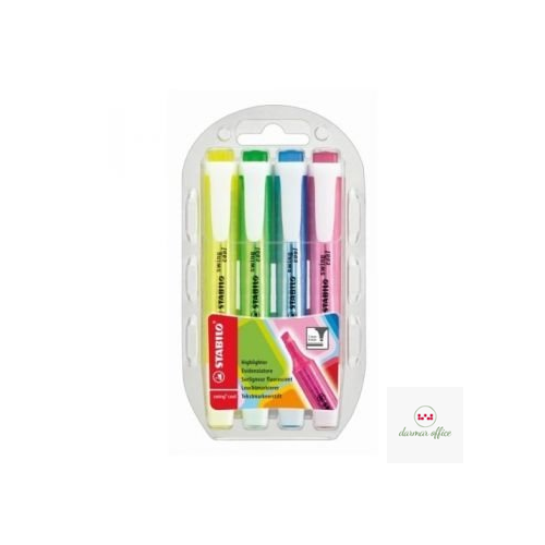 Zakreślacz STABILO SWING COOL zestaw 4szt. w etui 275/4