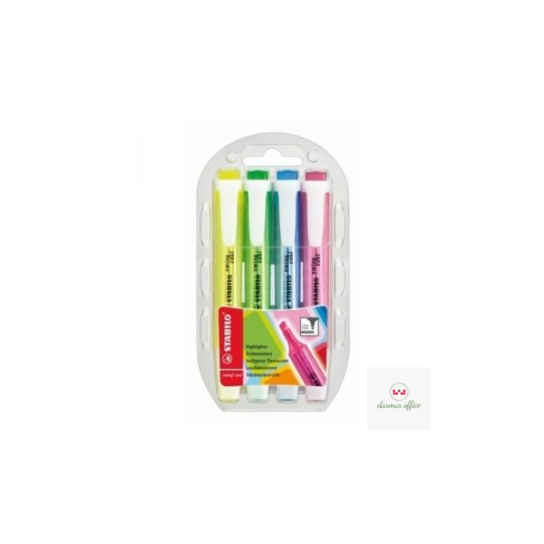 Zakreślacz STABILO SWING COOL zestaw 4szt. w etui 275/4