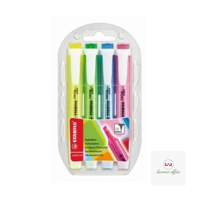 Zakreślacz STABILO SWING COOL zestaw 4szt. w etui 275/4