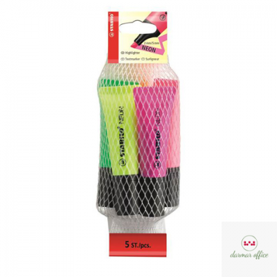 Zakreślacz STABILO neon komplet 5szt. 72/5-2