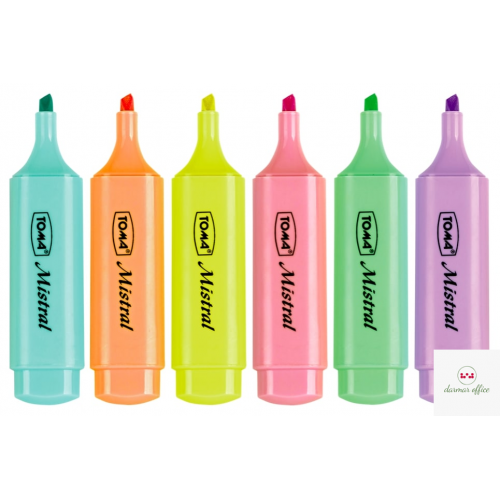 Zakreślacz MISTRAL, szeroka końcówka 1-5mm, niebieski TO-334 Toma