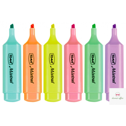 Zakreślacz MISTRAL PASTEL, szeroka końcówka 1-5mm, fioletowy TO-334 Toma