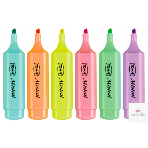 Zakreślacz MISTRAL, szeroka końcówka 1-5mm, różowy TO-334 Toma