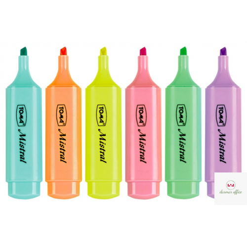 Zakreślacz MISTRAL, szeroka końcówka 1-5mm, zielony TO-334 Toma