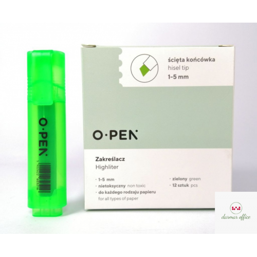 Zakreślacz zielony DH106 OPEN