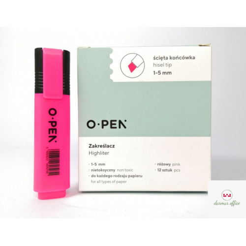 Zakreślacz różowy DH106 OPEN