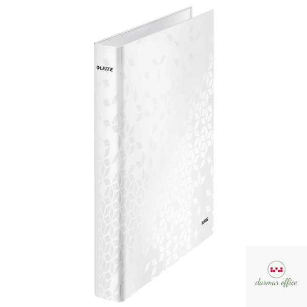 Segregator ringowy LEITZ A4 2DR/25mm perłowy biały WOW 42410001