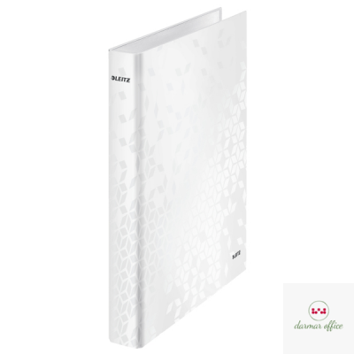 Segregator ringowy LEITZ A4 2DR/25mm perłowy biały WOW 42410001