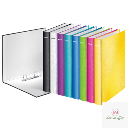 Segregator ringowy LEITZ A4 2DR/25mm perłowy biały WOW 42410001