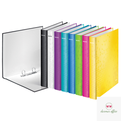 Segregator ringowy LEITZ A4 2DR/25mm perłowy biały WOW 42410001