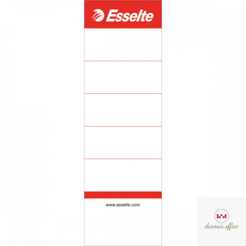 Etykiety grzbietowe do segregatorów 75mm białe 10szt ESSELTE 810801