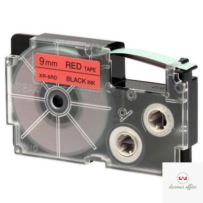 Taśma do drukarek XR 9RD1 9mmx8m czerwona/czarny nadruk CASIO