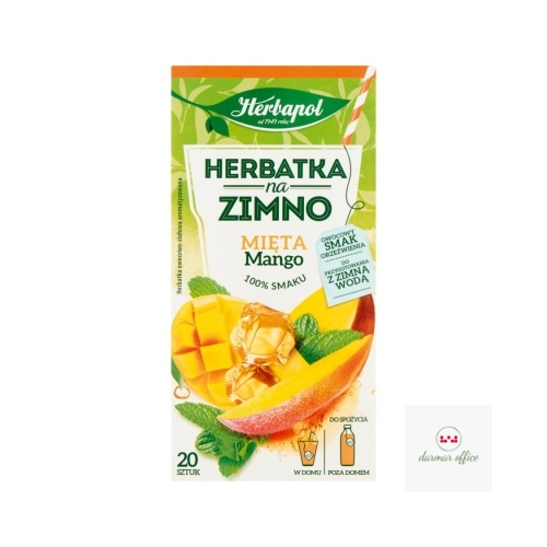 Herbata HERBAPOL na zimno Mięta & Mango (20 saszetek)