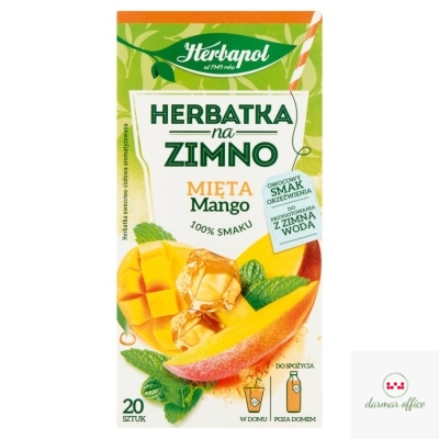 Herbata HERBAPOL na zimno Mięta & Mango (20 saszetek)
