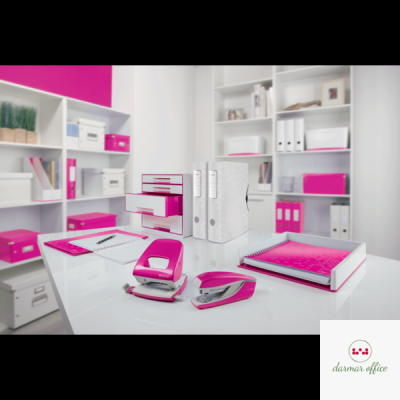 Zszywacz 55021 LEITZ WOW różowy 24-26/6 30k średni metalowy 55021023