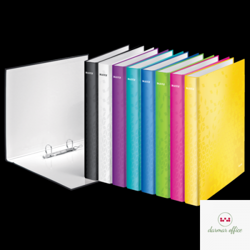 Segregator ringowy LEITZ A4 2DR/25mm perłowy biały WOW 42410001