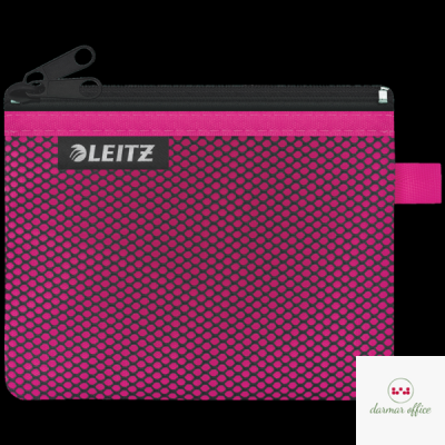 Koszulka z suwakiem z dwoma przegródkami Leitz WOW, rozmiar S, różowa 40110023