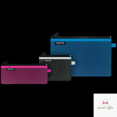 Koszulka z suwakiem z dwoma przegródkami Leitz WOW, rozmiar S, różowa 40110023