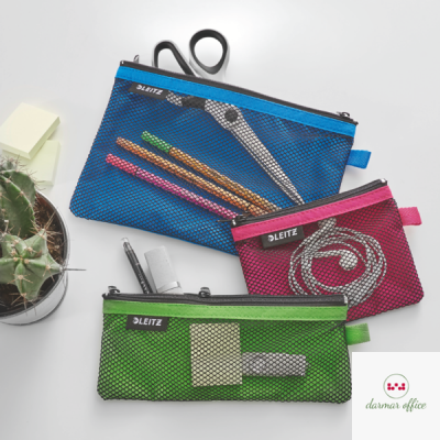 Koszulka z suwakiem z dwoma przegródkami Leitz WOW, rozmiar S, różowa 40110023