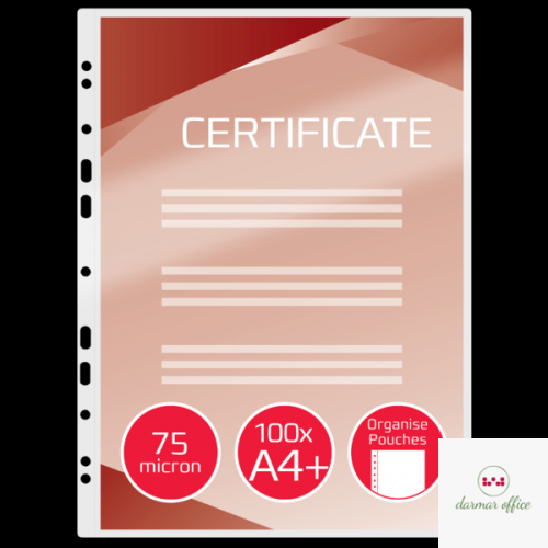 Folie do laminacji GBC Organise, 75 mic., A4, przezroczyste , 100 szt. 41664E