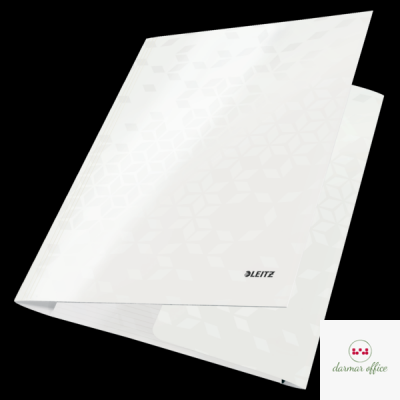 Teczka kartonowa z gumką LEITZ perłowy biała WOW 39820001