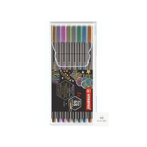 Flamaster Pen 68 METALLIC etui 8 szt. 6808/8-11 STABILO