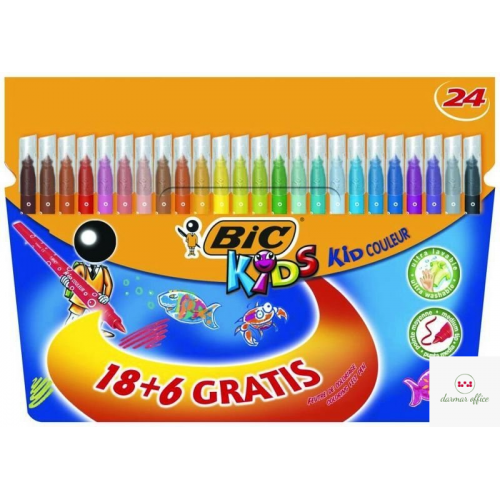 Flamastry BIC Kids Kid Couleur 18+6szt, 8418033