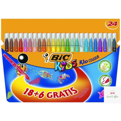 Flamastry BIC Kids Kid Couleur 18+6szt, 8418033