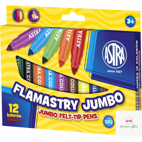 Flamastry Astra jumbo 12 kolorów, 314110001