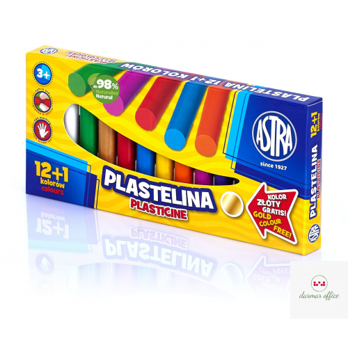 Plastelina Astra 13 kolorów - 12+1 kolor gratis, 303115007