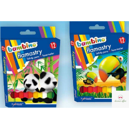 Flamastry 12kol.STANDARD  BAMBINO *1604 MAJEWSKI