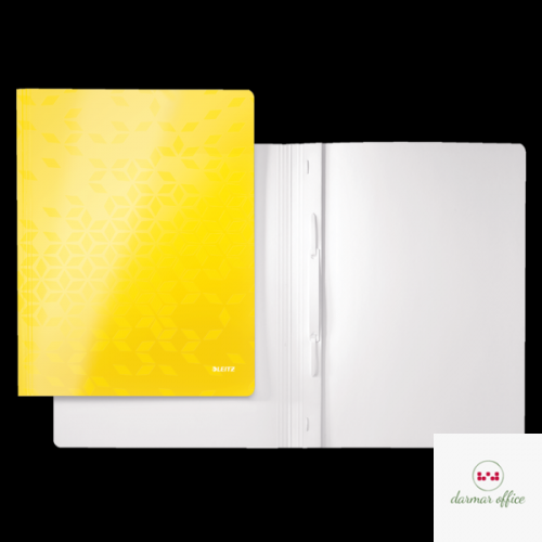 Skoroszyt kartonowy WOW Leitz, żółty 30010016