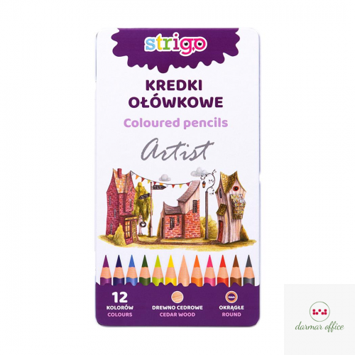 Kredki ołówkowe okrągłe 12kol. ARTIST met.opakowanie SSC114