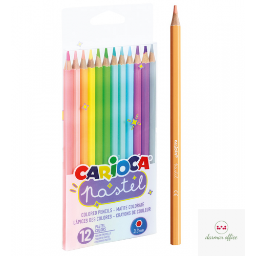 Kredki Ołówkowe Pastelowe CARIOCA 12 kolorów (43034) 160-2229