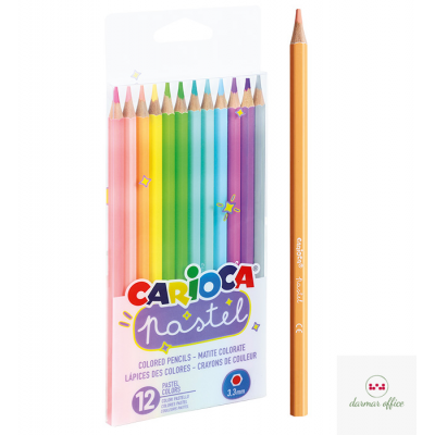 Kredki Ołówkowe Pastelowe CARIOCA 12 kolorów (43034) 160-2229