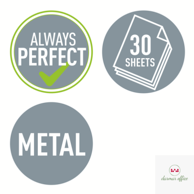 Dziurkacz duży metalowy Leitz Style, seledynowy, 10 lat gwarancji, 30 kartek 50060053