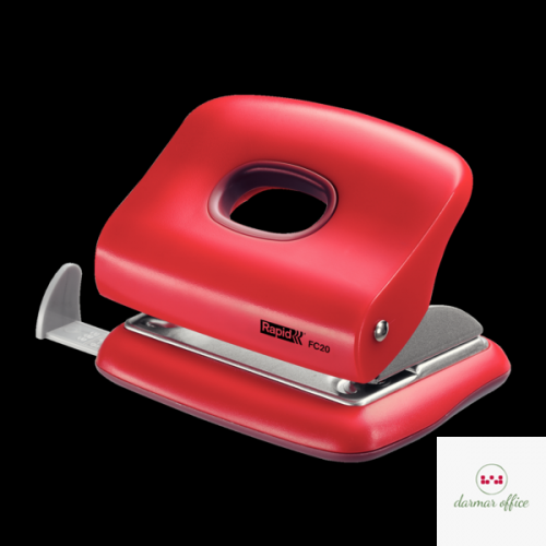 Dziurkacz mały FC20 Rapid, czerwony, 5 lat gwarancji, 20 kartek 23256402