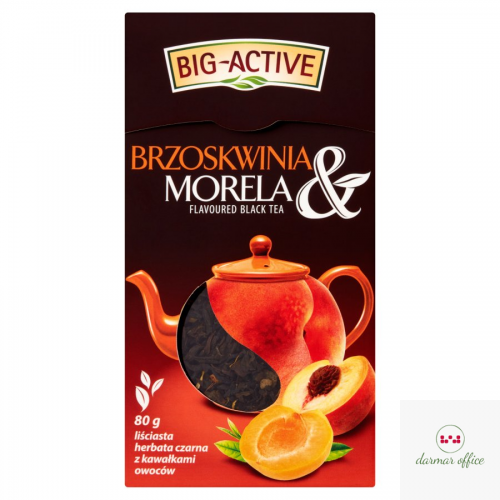 HERBATA BIG-ACTIVE brzoskwinia i morela 80g liściasta