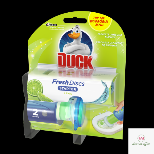 Kostka do WC DUCK FRESH 2xDISCS LIME - żelowe krążki *17724